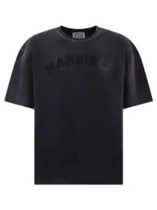 Logo Heavy Jersey Short Sleeve T-Shirt Grey - MAISON MARGIELA - BALAAN 2