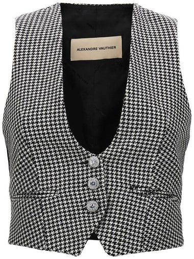 Alexandre Vauthier Houndstooth Waistcoat - ALEXANDRE VAUTHIER - BALAAN 1