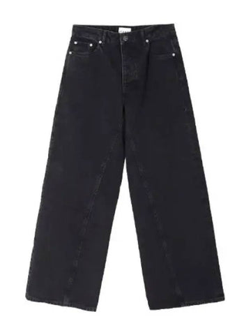 washed black george jeans - GANNI - BALAAN 1