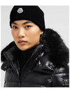 Logo Wool Beanie Black 3B70500 A9342 - MONCLER - BALAAN 5