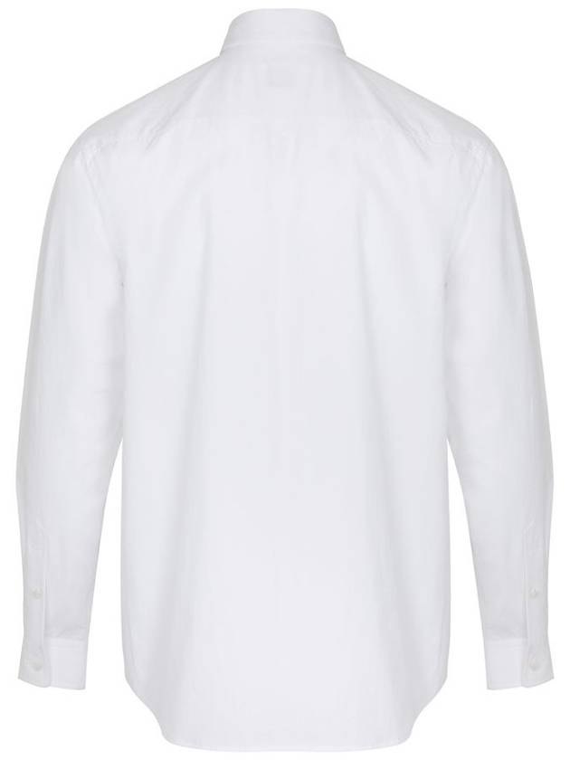 Relax Cotton Long Sleeve Shirt White - SOLEW - BALAAN 3