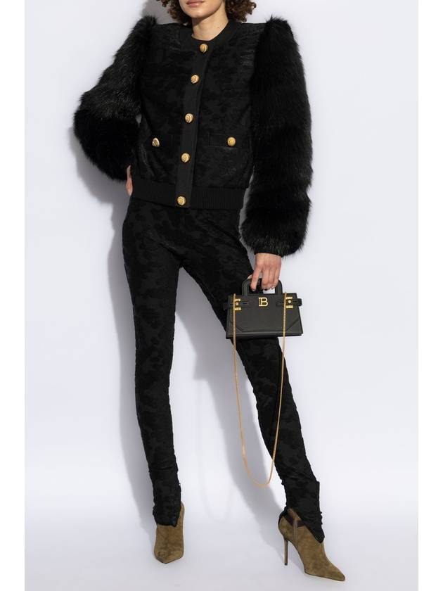 Balmain Jacket With Sleeves Finished With Faux Fur, Women's, Black - BALMAIN - BALAAN 2