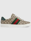 Ace GG Supreme Canvas Low Top Sneakers Beige - GUCCI - BALAAN 2