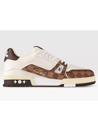 Trainer Low Top Sneakers Brown Ivory - LOUIS VUITTON - BALAAN 2