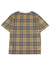 Kids check short sleeve t shirt PERCY 8078636 A7028 Adults can wear - BURBERRY - BALAAN 2