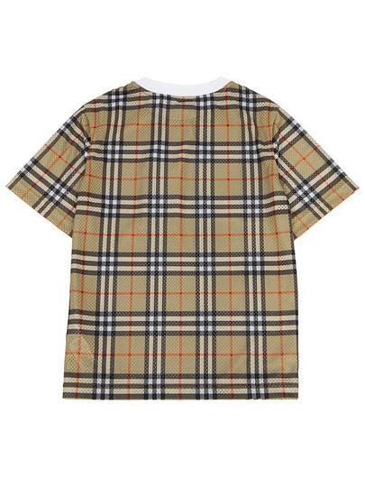 Kids check short sleeve t shirt PERCY 8078636 A7028 Adults can wear - BURBERRY - BALAAN 2