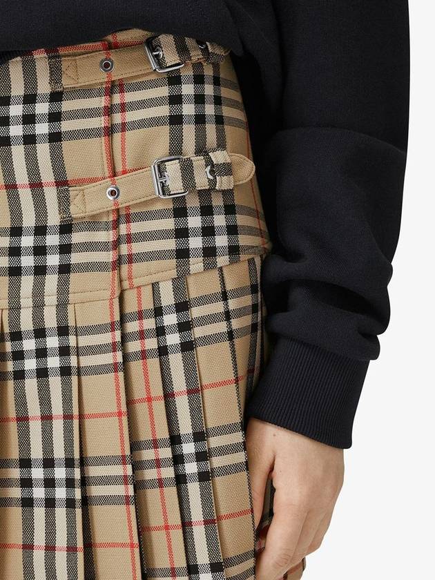 Vintage Check Wool Kilt pleated skirt Archive Beige - BURBERRY - BALAAN 3