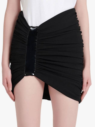 Asymmetric Black Miniskirt - BALMAIN - BALAAN 1