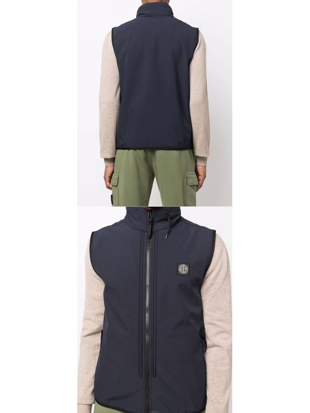 Logo Patch Softshell Vest Navy - STONE ISLAND - BALAAN 4