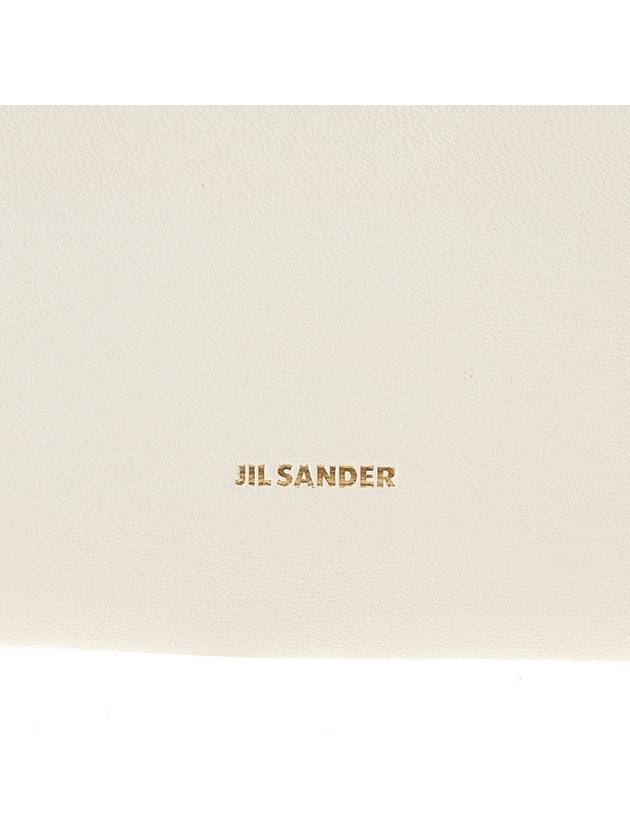 Flat Logo Medium Shoulder Bag Ivory - JIL SANDER - BALAAN.