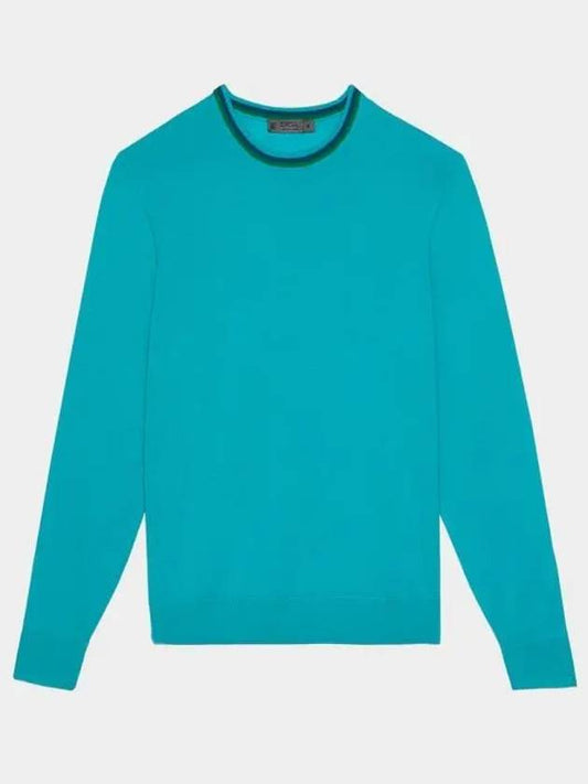 Crew Neck Merino Wool Sweater Blue - G/FORE - BALAAN 2