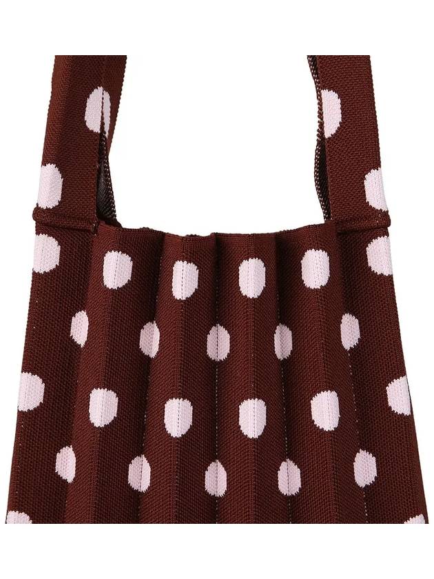 Pink Dot Mini Shoulder Bag Brown - PLEATSMAMA - BALAAN 5