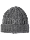 Triomphe Embroidered Beanie Grey - CELINE - BALAAN 1