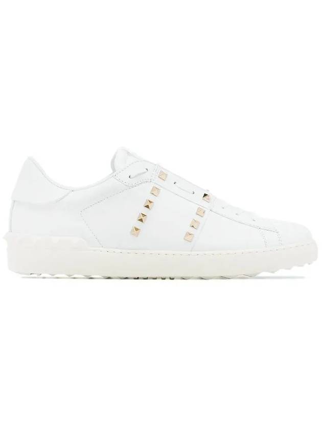 Men's Rockstud Untitled Low Top Sneakers White - VALENTINO - BALAAN 3