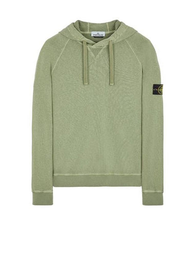 Men's Wappen Patch OLD Treatment Cotton Hoodie Sage Green - STONE ISLAND - BALAAN 1