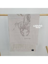 Pirouette au Galop Horse Drawing Pattern Cashmere Muffler Scarf Beige H392850T 04 - HERMES - BALAAN 10