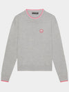 Relaxed Fit Crew Neck Sweater Grey - G/FORE - BALAAN 2