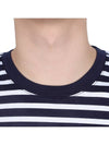 Fox Head Patch Regular Marin Long Sleeve T Shirt Navy Stripes - MAISON KITSUNE - BALAAN 7