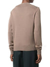 Men's Mini Heart Logo Merino Wool Knit Top Brown - AMI - BALAAN 6