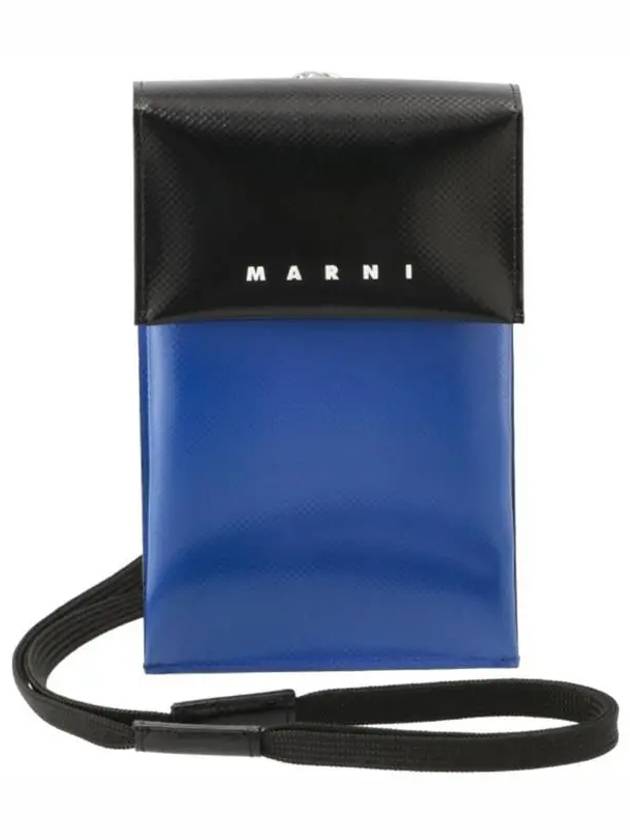 Men's Phone Holder Bag Blue - MARNI - BALAAN.