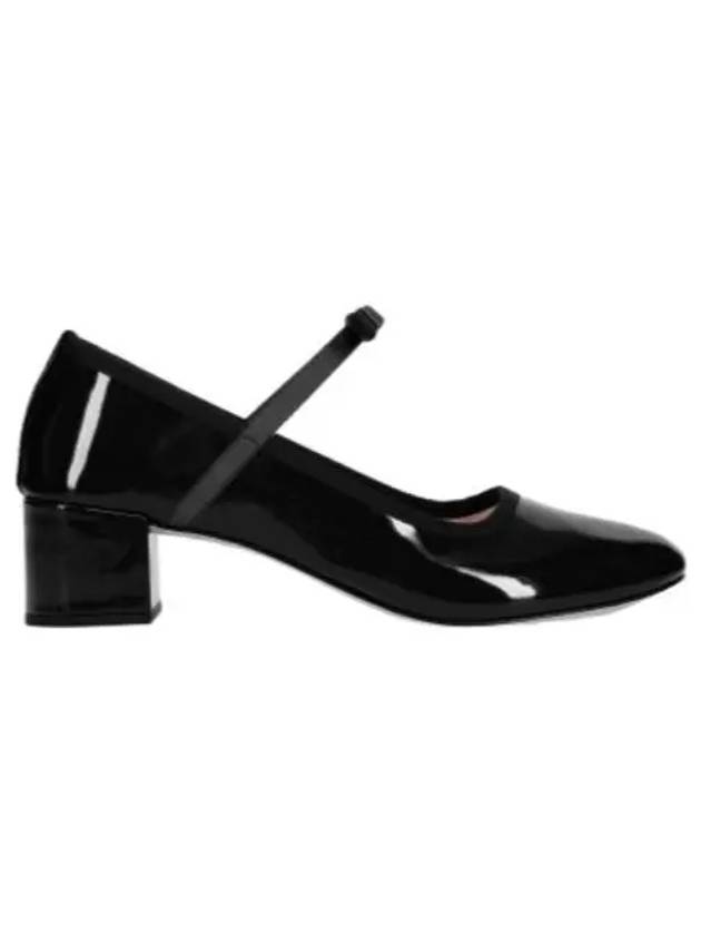 Women's Guillemette Satin Leather Mary Jane Flats Black - REPETTO - BALAAN 2