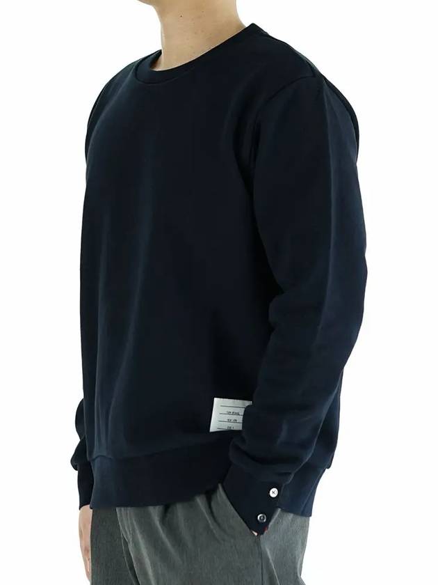 Center Back Stripe Crewneck Sweatshirt Navy - THOM BROWNE - BALAAN 2