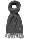 Zebra ZEBRA Logo Patch Lambswool Muffler Gray - PAUL SMITH - BALAAN 3