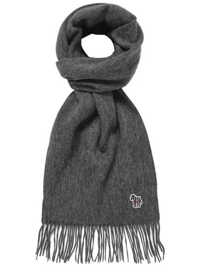 Zebra Logo Patch Wool Muffler Grey - PAUL SMITH - BALAAN 2