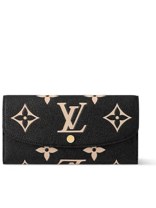 Emilie Bi Color Monogram Empreinte Leather Long Wallet Black - LOUIS VUITTON - BALAAN 2