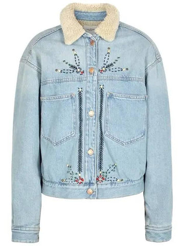 CADERA fleece denim jacket CADERA16E 30BU - ISABEL MARANT - BALAAN 1