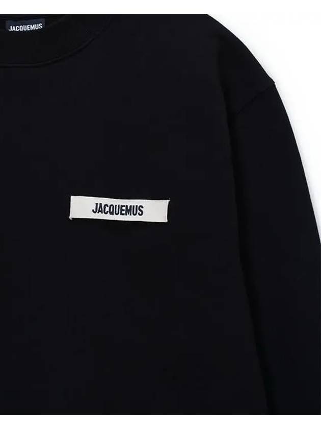 Le Gros Grain Logo Sweatshirt Black - JACQUEMUS - BALAAN 5