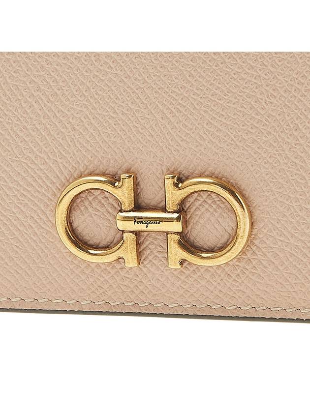 Gancini Compact Wallet Pink - SALVATORE FERRAGAMO - BALAAN.