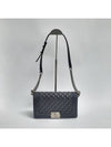 Chanel Caviar Medium Black Silver Boy Bag 25th A67086 - CHANEL - BALAAN 1