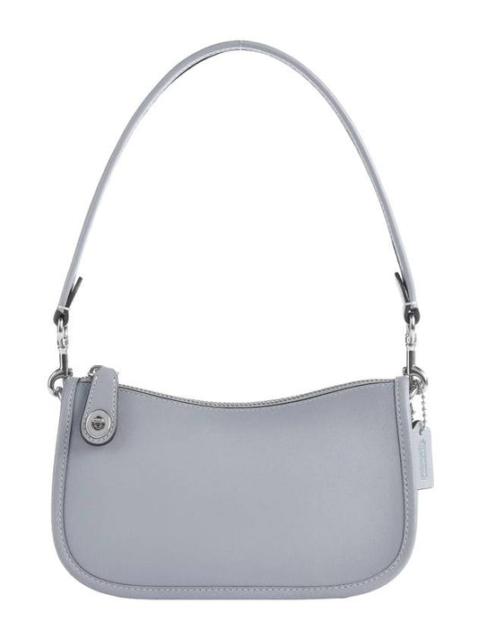 Swinger 20 leather shoulder bag gray blue - COACH - BALAAN 1