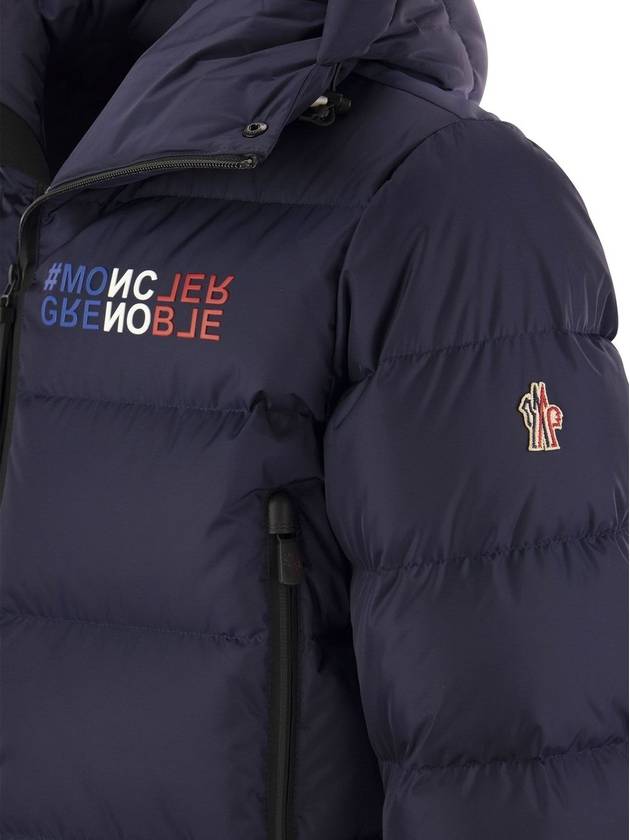 Grenoble Isorno Logo Print Padding Navy - MONCLER - BALAAN 5