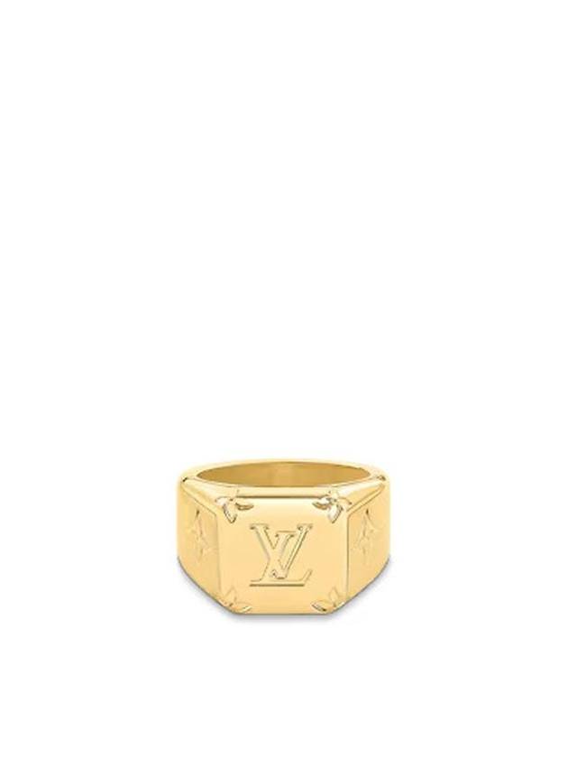 Monogram Signet Ring Gold - LOUIS VUITTON - BALAAN.