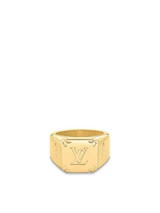 Monogram Signet Ring Gold - LOUIS VUITTON - BALAAN.