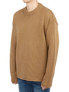 Crew Neck Wool Knit Top Camel - TEN C - BALAAN 3