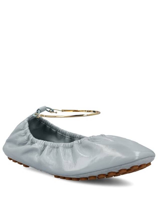 Filo Leather Ballerina Flat Light Blue - FENDI - BALAAN 3