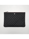 Classic Clutch New Medium Large Caviar Black Silver A82545 A82552 - CHANEL - BALAAN 5