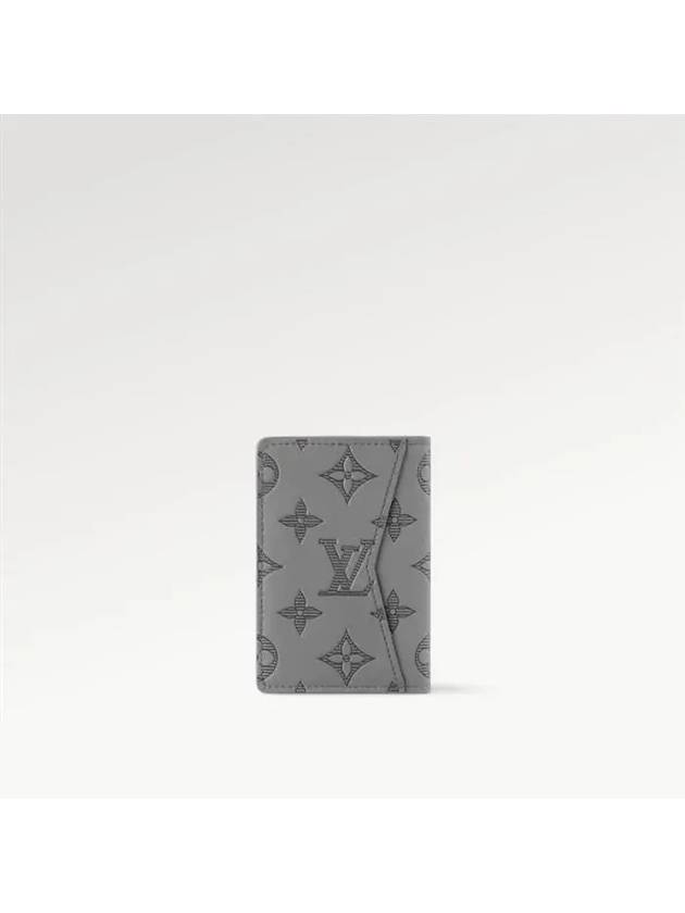 Pocket Organizer Monogram Shadow Card Wallet Grey - LOUIS VUITTON - BALAAN 7