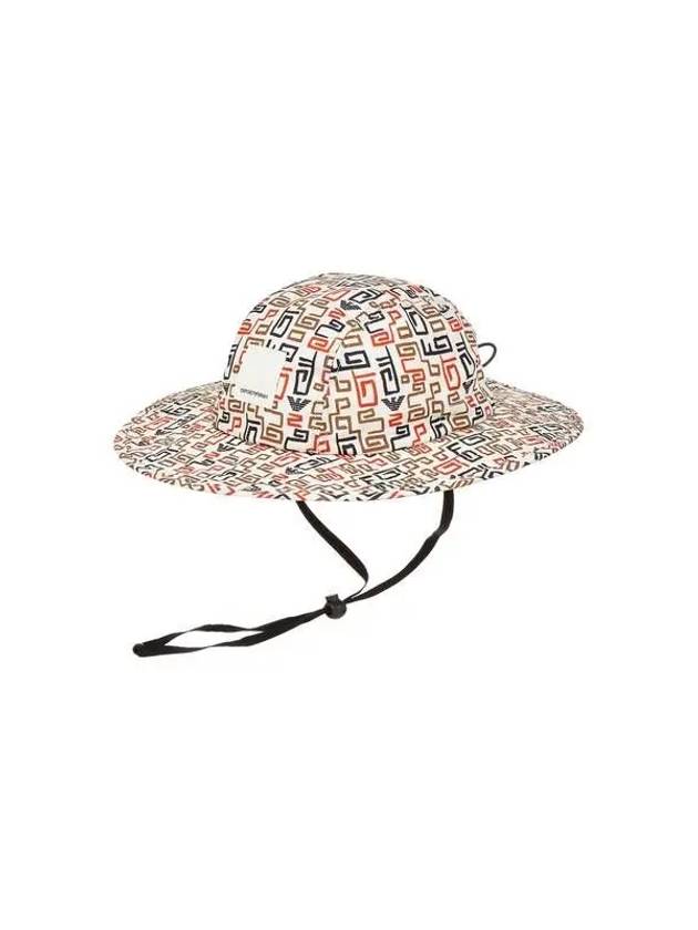 Men s Logo Pattern Ripstop Floppy Hat Cream 270495 - EMPORIO ARMANI - BALAAN 1