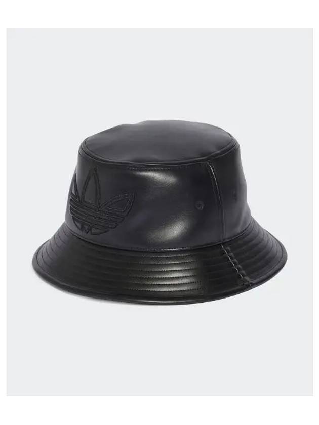 adidas Trefoil Leather Bucket Hat Black IY4055 - ADIDAS - BALAAN 1