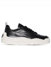 Gumboy Logo Leather Low Top Sneakers Black - VALENTINO - BALAAN.