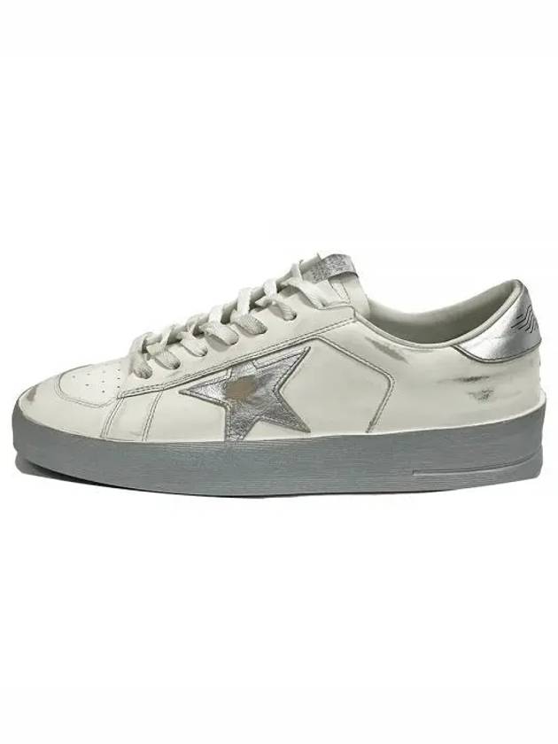 Star Dan Silver Tab Low Top Sneakers White - GOLDEN GOOSE - BALAAN 2