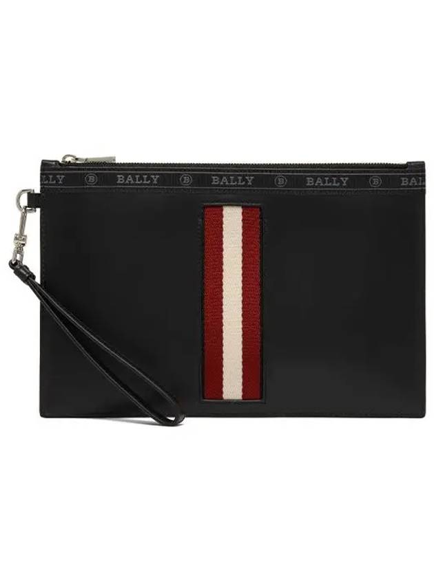 Benery Leather Clutch Bag Black - BALLY - BALAAN 2