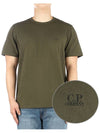 Logo Short Sleeve T-Shirt Green - CP COMPANY - BALAAN 2