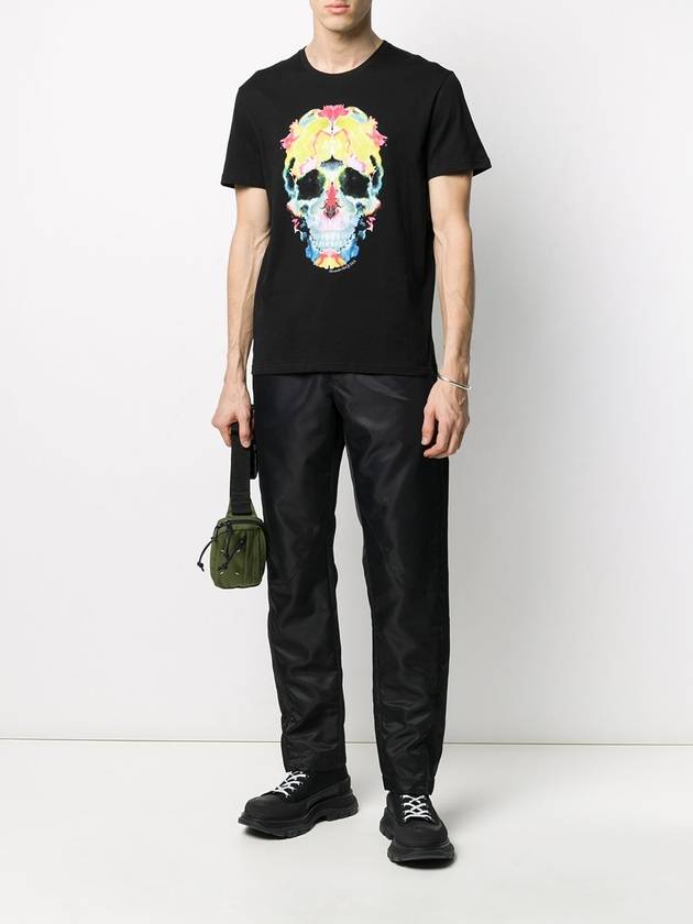 Skull Print Short Sleeve T-Shirt Black - ALEXANDER MCQUEEN - BALAAN 3