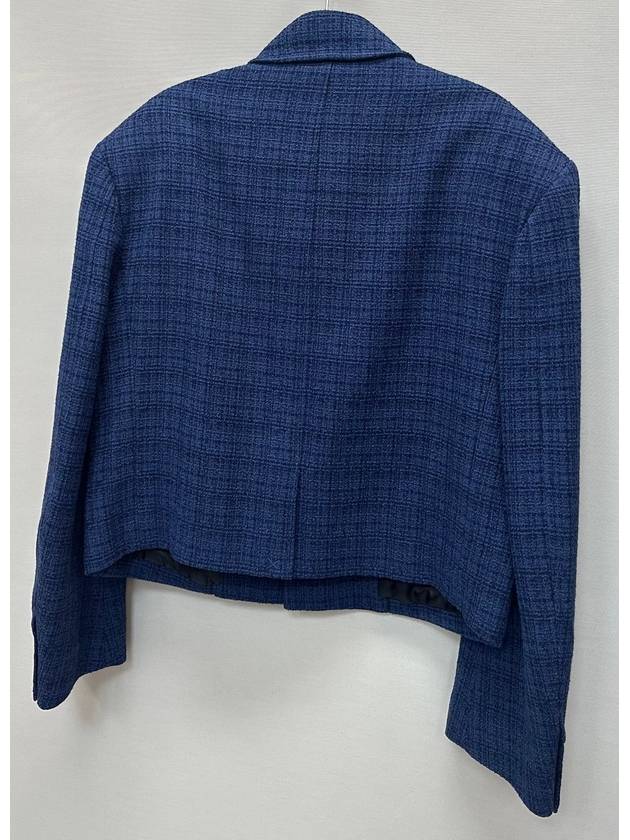 Icaro Tweed Blue Short Jacket 105 - RECTO - BALAAN 5