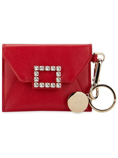 Women's Strass Card Wallet Red - ROGER VIVIER - BALAAN 2